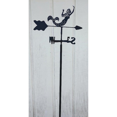 The Lazy Scroll Mermaid Garden Mount Weathervane TH331078